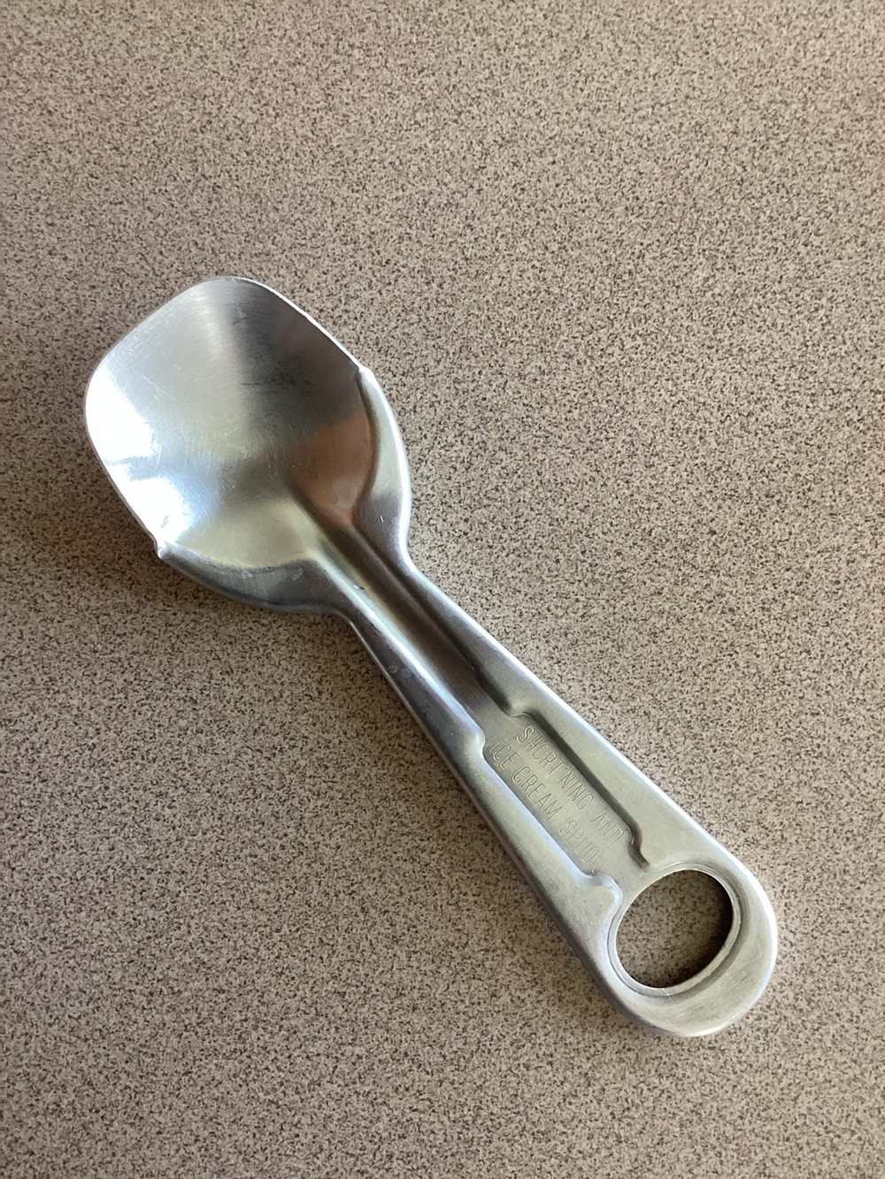 Vintage Aluminum Short’ning and Ice Cream Spoon
